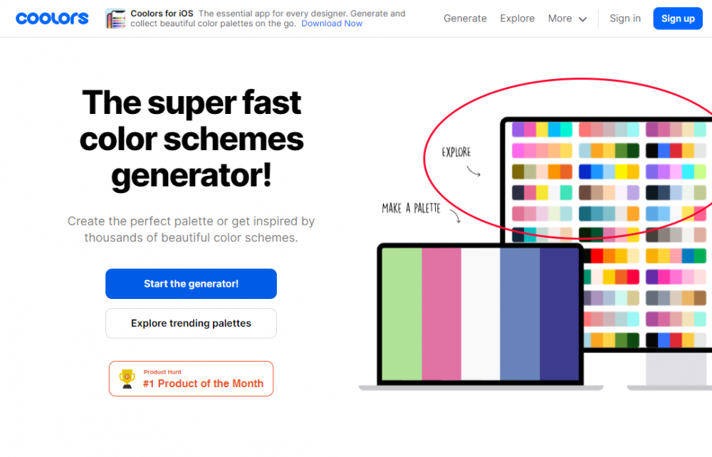 配色に悩んだときに！「Coolors」その②