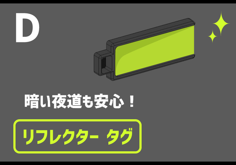 【3Dプリンター】暗い夜道も安心!リフレクタータグ
