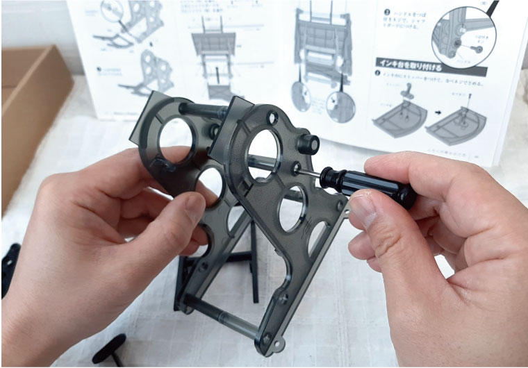 小さな 活版印刷機を 使ってみた。